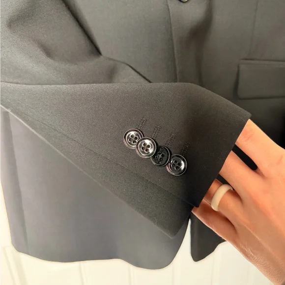 Express Extra Slim Wool Blend Black Suit Jacket and (new with tags) Vest for Men
